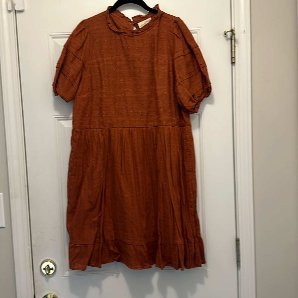 Beautiful cognac prairie style dress from UNIVERSAL THREAD